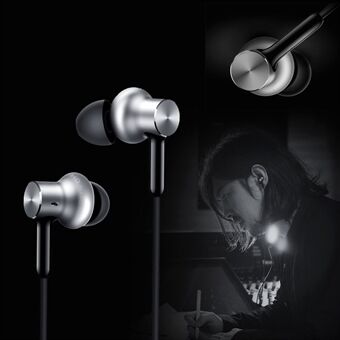 XIAOMI Piston Pro In-ear hörlurar med mikrofonfjärrkontroll för Xiaomi Samsung iPhone - Silverfärg