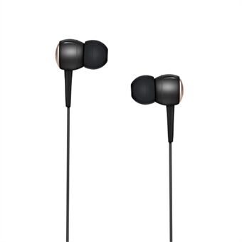 HOCO M19 In-ear 3,5 mm hörlurar med fjärrkontroll och mikrofon för iPhone Samsung Xiaomi etc - Svart
