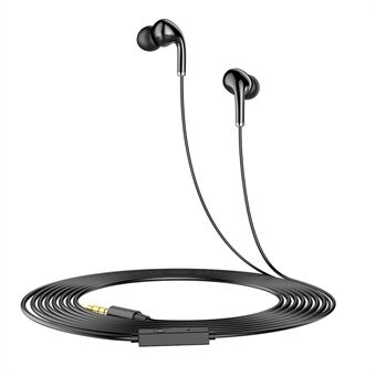 AWEI PC-6 3,5 mm trådbundna in-ear-hörlurar Musikheadset med Mic Wire Control för iOS Android-mobiltelefon - Vit