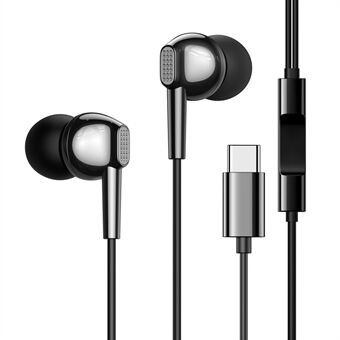 JOYROOM JR-EC02 Typ-C trådbundna hörlurar Sport Fashion Headset Bashörlurar In-ear hörlurar med mikrofon för Xiaomi Huawei