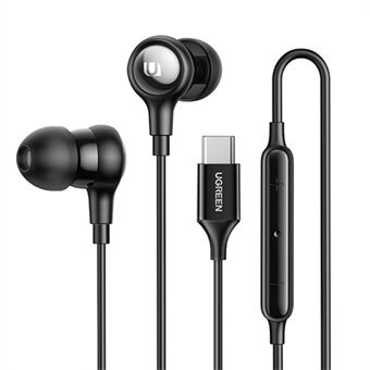 UGREEN 30638 USB Type-C hörlurar Trådbundna headset med mikrofon Hi-Fi Stereo hörlurar för 2021 iPad Pro Samsung Galaxy S21 Google Pixel 5