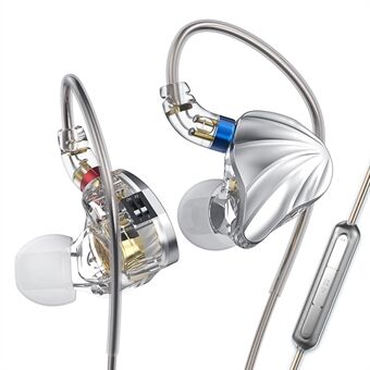 CVJ Nami Aluminium-Magnesium Coil-Iron Hybrid Switch Justerbart Headset Trådbundna In-Ear HiFi-hörlurar med mikrofon