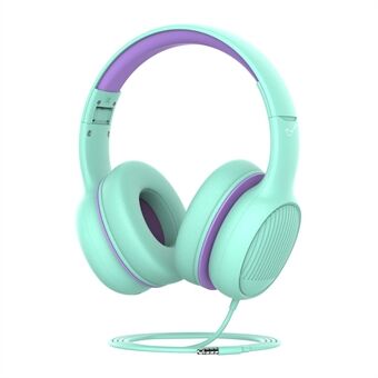 GORSUN GS-E66V Kids 3,5 mm kabelanslutna hörlurar med löstagbara kattöron dekor Vikbart headset för barn
