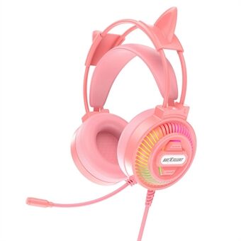 BATXELLENT H46 Avtagbara Cat Ears RGB Lighting Gaming Headset Trådbundna hörlurar med mikrofon