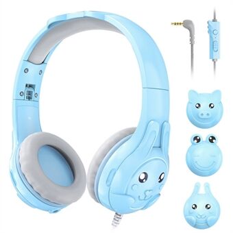 SOULBYTES S31 3,5 mm kabelanslutna hörlurar för Kids 85 / 94 db DIY Barnmusikheadset med dekorativa gör-det-självskydd