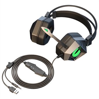 SY-G15 Wired Gaming Hörlurar HD Mikrofon HiFi Computer Gamer Lighting Headset