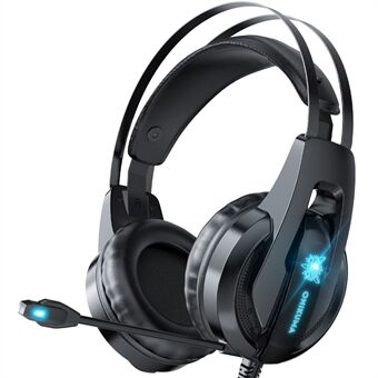 ONIKUMA K16 spelhörlurar med mikrofon LED-bakgrundsbelyst headset Gamer-hörlurar med kabel för PC PS4 Xbox