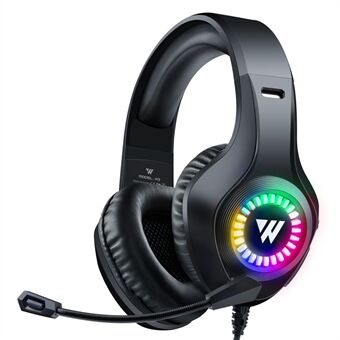 WINTORY M3 trådbundna Over-Ear E-sporthörlurar Ergonomiskt datorspelsheadset med RGB-ljus