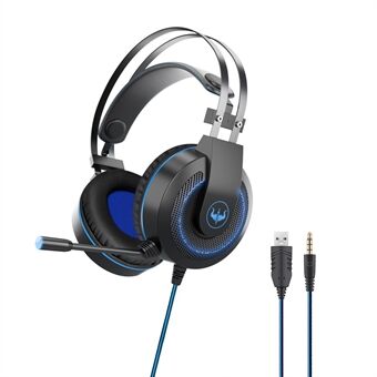 OVLENG GT65 E-Sport Gaming Headset LED Light Headset för PS5 / Xbox One / Smartphone / Surfplatta, USB+3,5 mm-kontakt