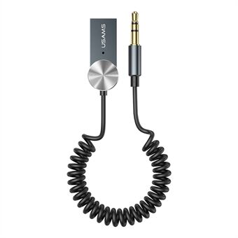 USAMS US-SJ464 Trådlös Bluetooth Adapter Mottagare Bil Aux Audio Receiver Guldpläterad 3,5 mm kontakt