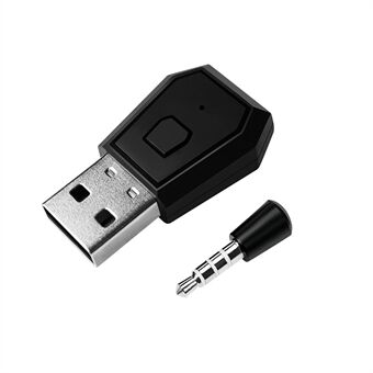 USB 2.0 hörlursmikrofon Bluetooth 4.0 dongel med 3,5 mm adapter för PS4
