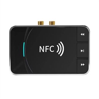 NFC Bluetooth-mottagare AUX 3,5 mm RCA-jack USB Smart Playback Stereoljud Trådlös adapterdongel