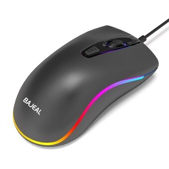 BAJEAL D1 Colorful Light E-Sports Gaming Trådbunden mus USB-kabel Ergonomisk Bärbar dator Mus 4-Key Design Möss