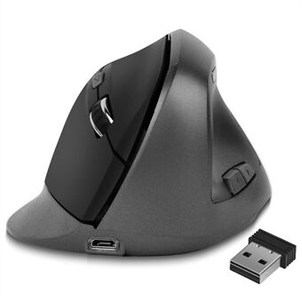 2,4Ghz trådlös spelmus Vertikal optisk mus Uppladdningsbara ergonomiska möss för dator, PC
