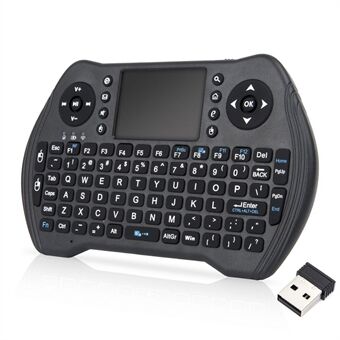 MT10 Bakgrundsbelysning Tangentbord USB 2.4G Air Mouse Trådlöst tangentbord med pekplatta för Smart TV, Windows, Notebook