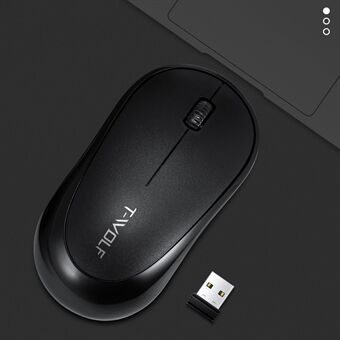 Q18 2.4G trådlös mus Tyst Bärbar Ergonomisk datormöss för PC Notebook Laptop - Svart