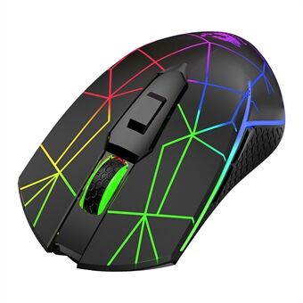 ZIYOU LANG X9 2.4G trådlös mus Bärbar tyst mus med 6 nycklar / Ljuseffektstöd 800 / 1600 / 2400 DPI