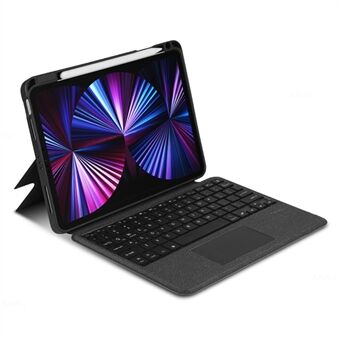JIUYU för iPad Pro 12.9 (2020) / (2021) / (2022) Tangentbordsfodral i PU-läder Stand Folioskydd med magnetiskt löstagbart tangentbord