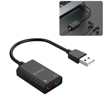ORICO SKT2 USB externt ljudkort USB till 3,5 mm hörlurar + 3,5 mm mikrofonadapter