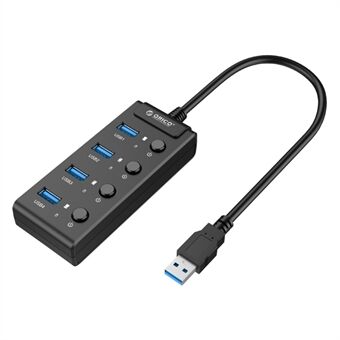 ORICO W9PH4-U3 4-portars USB 3.0 Faceup Design HUB med individuella strömbrytare och lysdioder