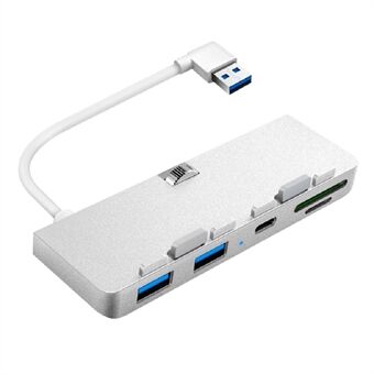 ROCKETEK HC413 5 in 1 USB Hub USB to USB3.0x2/Type-C/TF/SD Adapter Cable Docking Station for iMac