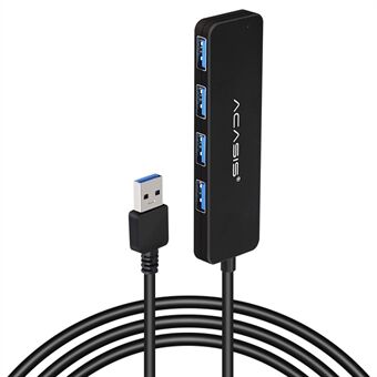 ACASIS AB3-L412 1,2 m kabel 4 portar USB3.0 Hub Splitter 5 Gbps Dataöverföring Bärbar dator USB Hub