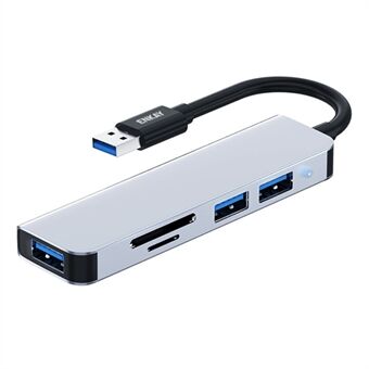 HAT Prince ENKAY 5-i-1 USB Hub Multi-Port Adapter Converter till USB3.0 + 2xUSB2.0 + SD / TF-kortläsare för utökad bildskärm PC Bärbar stationär stationär dator