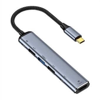 UC-027-Y004 USB Type C to HD 4K Dual USB 3.0 HUB Converter Adapter 60hz with 100W PD Power Port