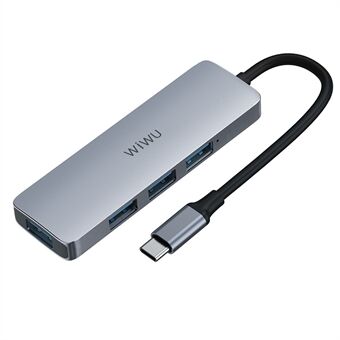 WIWU A440 Pro 4-i-1 USB-C Adapter Hub till 4xUSB 3.0-port för MacBook MateBook Type-C bärbar dator