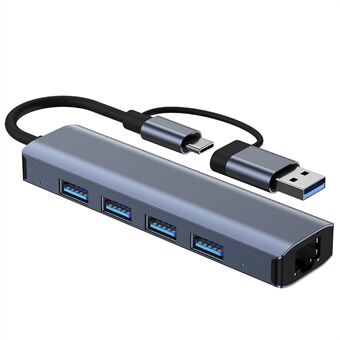 2208 USB3.0 / USB C Hub Dockningsstation med 4 USB 3.0 portar USB C Hub Multiport Adapter