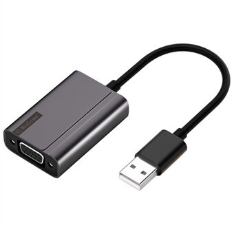 1080P USB till VGA Adapter Kabel Extern Converter för stationär PC Laptop Monitor Projektor