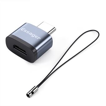 ESSAGER USB 2.0 OTG Adapter Micro USB Hona till Type-C USB 3.1 Hane Converter Support Laddningsdataöverföring