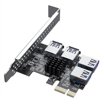 ACASIS PE031 PCI-e 1 till 4 PCI-express Riser Card PCI-E 1X till External 4 PCI-e USB 3.0 Adapter Multiplier Expansion Card