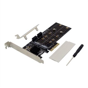PCI-E SATA 6G RAID-expansionskort NGFF Service Storage Adapter med Marvell 88SE9230-processor