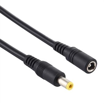 5m 8A DC Power Plug 5.5 x 2.1mm Female to Male Adapter Cable - Black