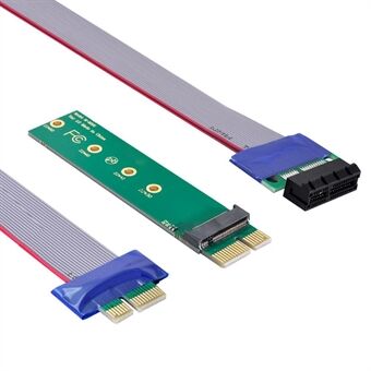 EP-051 + SA-002 M2 NGFF M-nyckel NVME AHCI SSD till PCI-E 3.0 X1 vertikal adapter med förlängningskabel