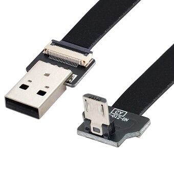 U2-045-DN CN-011-MA/CN-012-DN/CN-01 USB 2.0 Type-A to Micro USB 5Pin Male to Male Down Angled Flat Data Cord FPC Cable for FPV/Disk/Phone