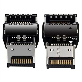 UC-029 2st USB 3.1 frontpanelshuvud hane till hona Type-E moderkortsförlängningsadapter