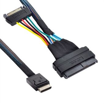 SF-017 50 cm Oculink SFF-8611 till U.2 U.3 SFF-8639 NVME PCIe PCI-Express SSD-kabel för moderkort SSD