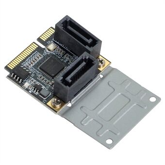 SA-033 Mini PCI-E PCI Express till SATA 3.0 Dual Port Adapter Converter Hårddiskförlängningskort