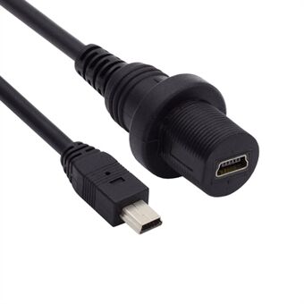 U2-015-1.0M 1m Waterproof Dustproof 480Mbps Mini USB2.0 5Pin Male to Female Extension Cord Data Power Cable