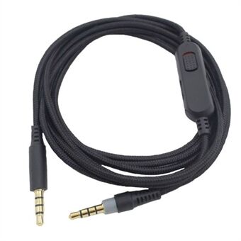 2 m Aux Wire 3,5 mm Jack Aux-kabel 3,5 mm Hane till Hane Gaming Headset Audio Connection Line för HyperX Cloud Mix Alpha Headset - Svart