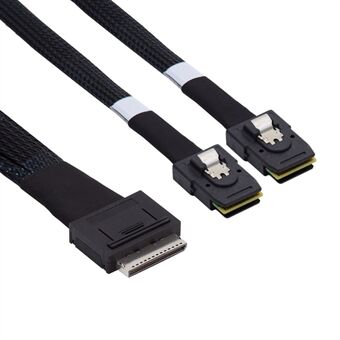 SF-050-0.5M 50 cm OCuLink PCIe PCI-Express SFF-8611 8x 8-Lane till Dual SFF-8087 4x SSD Data Active Cable