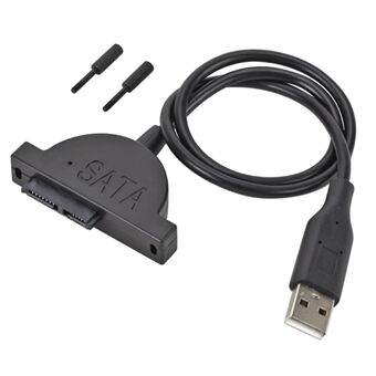 S-031 USB 2.0 Optisk enhet Datakabel USB till SATA 6+7-stift Slimline Notebook Optical Disc Drive sladd