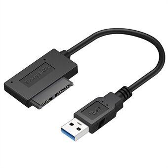 USB3.0 Slimline USB3.0 Am / SATA-adapterkabel Easy Drive-sladd USB3.0 / SATA 7 + 6-stift 3.0 / SATA 7 + 6
