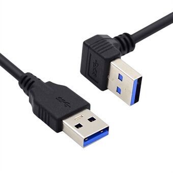 U3-069-UP 40 cm 5 Gbps kabel Vinklad USB 3.0 Typ-A hane till rak 3.0 typ-A hane datasladd