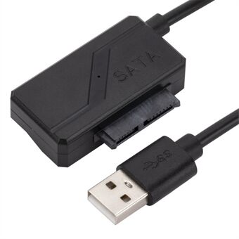 Optisk USB-enhet Datakabel USB till SATA 6+7-stift Slimline Notebook Optisk enhetskabel USB2.0 optisk skivenhetskabel Kompatibel med SATA DVD RW-enheter