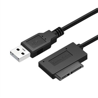 USB2.0 till SATA-kabel SSD-hårddisk Datakabel SATA 7Pin+6Pin Easy Drive-sladd SATA till USB2.0-adapter med 14 cm kabelstöd 480 Mbps överföring