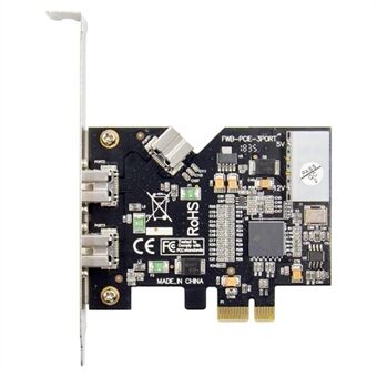 PCI-E x1 FireWire 3-portars TI XIO2213A 1394(2B+1A) Drivrutinsfritt videoinspelningskort