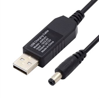 U2-051-5521MM 1m USB 2.0 Type-A DC5V to DC12V 5.5x2.1mm 5.5x2.5mm Voltage Riser Boost Converter Cable